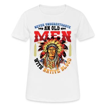 Des vieillards avec du sang indigène, des Indiens. - T-shirt respirant Femme - blanc - Devant - AI Model Female 172 dark (172cm)