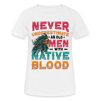 Des vieillards avec du sang indigène, des Indiens. - T-shirt respirant Femme - blanc - Devant - AI Model Female 172 dark (172cm)