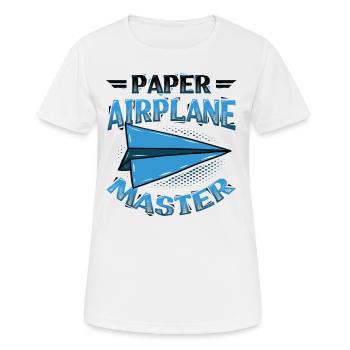 Papierflieger Master. - Frauen T-Shirt atmungsaktiv - Weiß - Vorne - AI Model Female 172 dark (172cm)