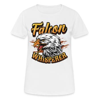 Falcon Whisperer-buzzard. - Women's Breathable T-Shirt - white - Front - AI Model Female 172 dark (172cm)