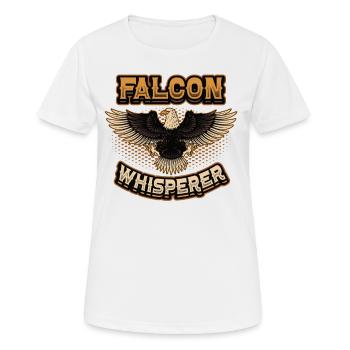 Falcon Whisperer-buzzard. - Women's Breathable T-Shirt - white - Front - AI Model Female 172 dark (172cm)