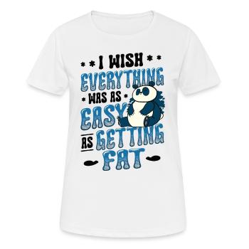 Self-irony overweight in fat - Women's Breathable T-Shirt - white - Front - AI Model Female 172 dark (172cm)