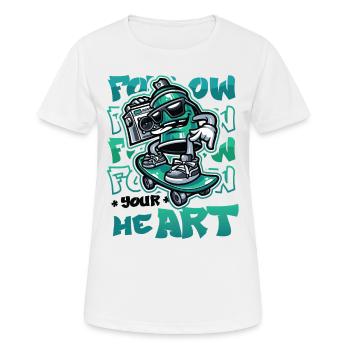 Follow Yout Heart Ghetto Graffiti Sprayer - Frauen T-Shirt atmungsaktiv - Weiß - Vorne - AI Model Female 172 dark (172cm)