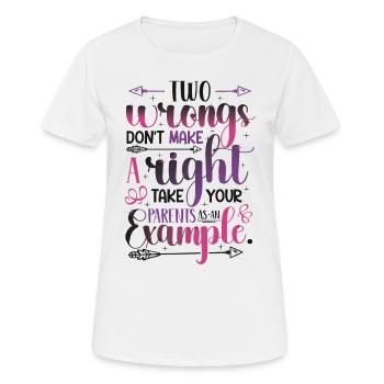 Deux injustices ne font pas un droit. - T-shirt respirant Femme - blanc - Devant - AI Model Female 172 dark (172cm)