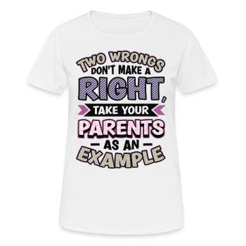 Deux injustices ne font pas un droit. - T-shirt respirant Femme - blanc - Devant - AI Model Female 172 dark (172cm)