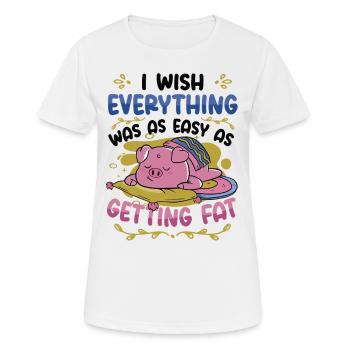 Self-irony overweight in fat - Women's Breathable T-Shirt - white - Front - AI Model Female 172 dark (172cm)
