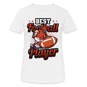 Best American Football Player - Women's Breathable T-Shirt - white - Front - AI Model Female 172 dark (172cm)
