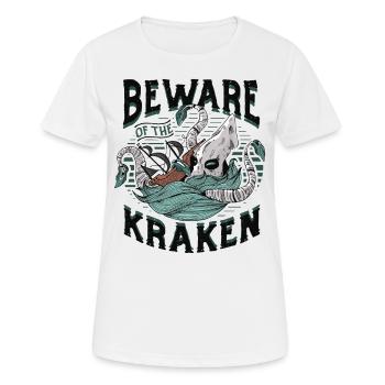 Beware of the Kraken - Women's Breathable T-Shirt - white - Front - AI Model Female 172 dark (172cm)