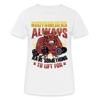 Bodybuilder Haben Etwas Zu Heben Für Gewicht - Frauen T-Shirt atmungsaktiv - Weiß - Vorne - AI Model Female 172 dark (172cm)