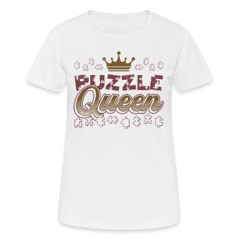 Puzzle Queen, puzzle game - Women's Breathable T-Shirt - white - Front - AI Model Female 172 dark (172cm)