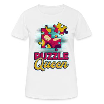 Puzzle Queen, puzzle game - Women's Breathable T-Shirt - white - Front - AI Model Female 172 dark (172cm)