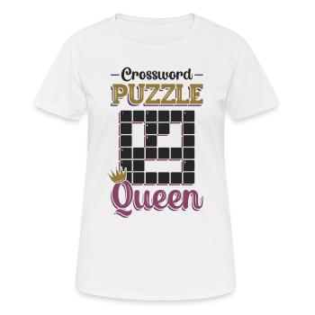 Crossword Puzzle Queen Crossword Puzzle Puzzle - Women's Breathable T-Shirt - white - Front - AI Model Female 172 dark (172cm)
