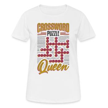 Crossword Puzzle Queen Crossword Puzzle Puzzle - Women's Breathable T-Shirt - white - Front - AI Model Female 172 dark (172cm)