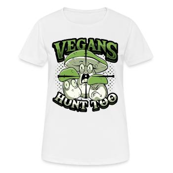 Vegans hunt for mushroom hunting - Women's Breathable T-Shirt - white - Front - AI Model Female 172 dark (172cm)