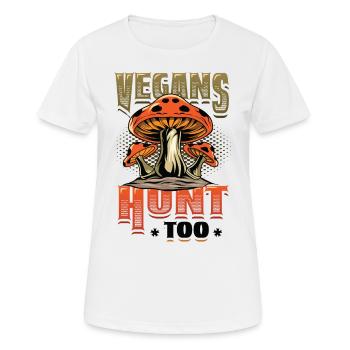Vegans hunt for mushroom hunting - Women's Breathable T-Shirt - white - Front - AI Model Female 172 dark (172cm)