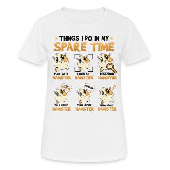 Amateurs de hamsters - T-shirt respirant Femme - blanc - Devant - AI Model Female 172 dark (172cm)