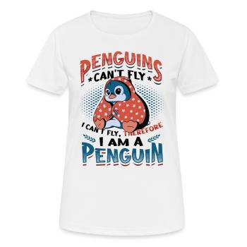 Les pingouins ne peuvent pas voler - T-shirt respirant Femme - blanc - Devant - AI Model Female 172 dark (172cm)