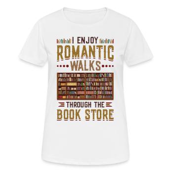 Romantische Spaziergänge Durch Den Buchladen - Frauen T-Shirt atmungsaktiv - Weiß - Vorne - AI Model Female 172 dark (172cm)