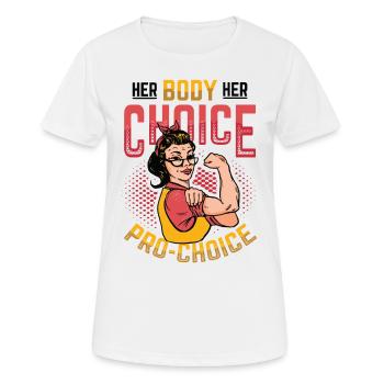 Son corps, son choix, Pro Choice, Droit des femmes - T-shirt respirant Femme - blanc - Devant - AI Model Female 172 dark (172cm)