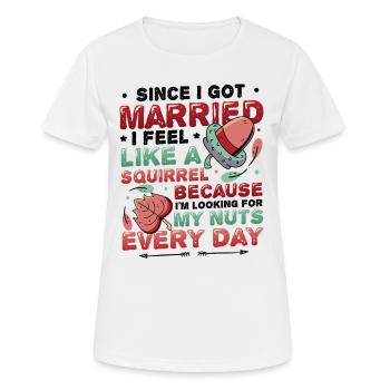 Armer Ehemann - Frauen T-Shirt atmungsaktiv - Weiß - Vorne - AI Model Female 172 dark (172cm)
