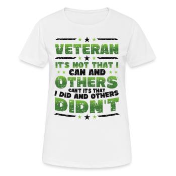 Stolz Auf Veteran, Anerkennung, Veterans Day. - Frauen T-Shirt atmungsaktiv - Weiß - Vorne - AI Model Female 172 dark (172cm)