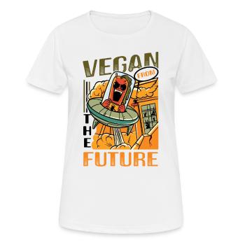 Vegans from the future, evil vegans. - Women's Breathable T-Shirt - white - Front - AI Model Female 172 dark (172cm)