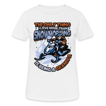 Snowmobiling Grandpa Snowmobile - Women's Breathable T-Shirt - white - Front - AI Model Female 172 dark (172cm)