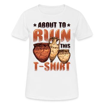 Argile de poterie en ruine - T-shirt respirant Femme - blanc - Devant - AI Model Female 172 dark (172cm)