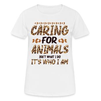 Caring for animals - animal shelter, animal lovers - Women's Breathable T-Shirt - white - Front - AI Model Female 172 dark (172cm)