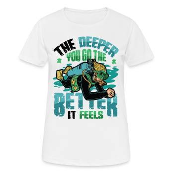 Tiefseetaucher, Gerätetauchen - Frauen T-Shirt atmungsaktiv - Weiß - Vorne - AI Model Female 172 dark (172cm)