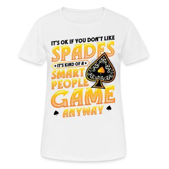 It's okay if you don't like spades - Women's Breathable T-Shirt - white - Front - AI Model Female 172 dark (172cm)