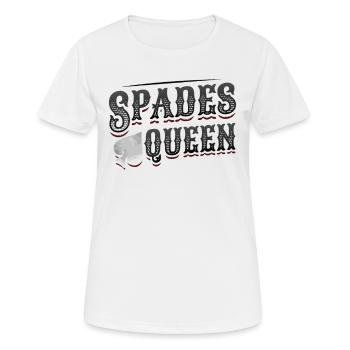 Queen of Spades, Card Game of Spades - Women's Breathable T-Shirt - white - Front - AI Model Female 172 dark (172cm)