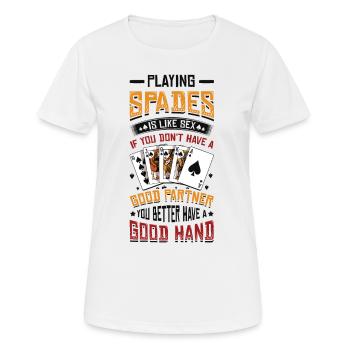 Play Cards of Spades - Women's Breathable T-Shirt - white - Front - AI Model Female 172 dark (172cm)