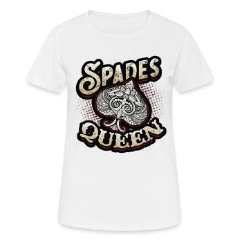 Queen of Spades, Card Game of Spades - Women's Breathable T-Shirt - white - Front - AI Model Female 172 dark (172cm)