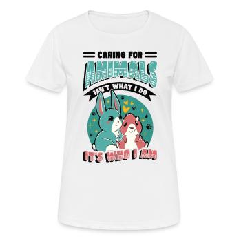 Caring for animals - animal shelter, animal lovers - Women's Breathable T-Shirt - white - Front - AI Model Female 172 dark (172cm)