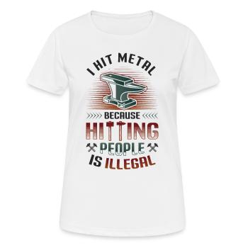 Hit Metal, Blacksmith - Women's Breathable T-Shirt - white - Front - AI Model Female 172 dark (172cm)