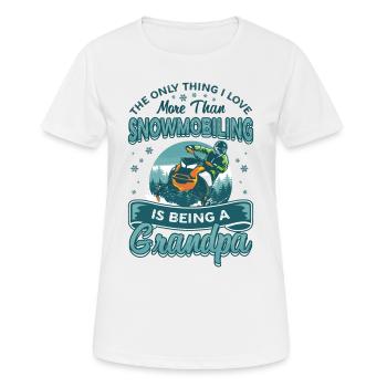 Snowmobiling, Grandpa, Snowmobile - Women's Breathable T-Shirt - white - Front - AI Model Female 172 dark (172cm)