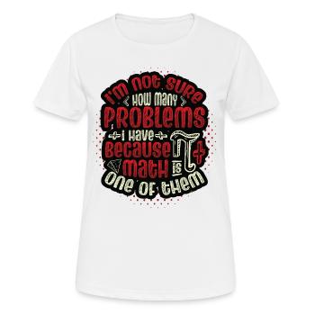 Anti-math haters, Funny math - Women's Breathable T-Shirt - white - Front - AI Model Female 172 dark (172cm)