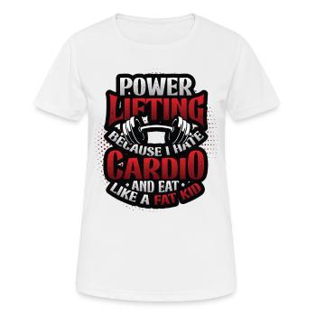 Funny Power Lifting Weightlifting - Women's Breathable T-Shirt - white - Front - AI Model Female 172 dark (172cm)