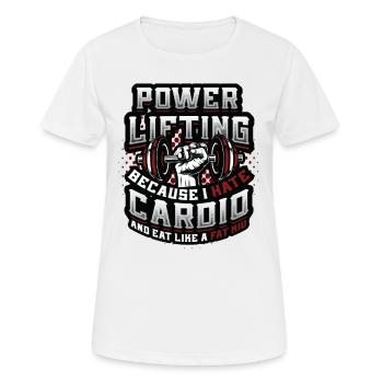 Funny Power Lifting Weightlifting - Women's Breathable T-Shirt - white - Front - AI Model Female 172 dark (172cm)
