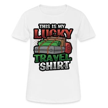 Peur de prendre l’avion, de voyager, de prendre l’avion, de prendre l’avion - T-shirt respirant Femme - blanc - Devant - AI Model Female 172 dark (172cm)