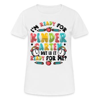 Prêt pour la maternelle - T-shirt respirant Femme - blanc - Devant - AI Model Female 172 dark (172cm)