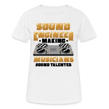 Funny sound engineer and sound engineer - Women's Breathable T-Shirt - white - Front - AI Model Female 172 dark (172cm)