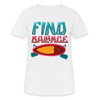 Trouver l’équilibre - T-shirt respirant Femme - blanc - Devant - AI Model Female 172 dark (172cm)