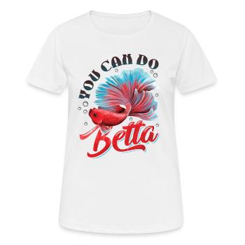 Détention de poisson betta - T-shirt respirant Femme - blanc - Devant - AI Model Female 172 dark (172cm)