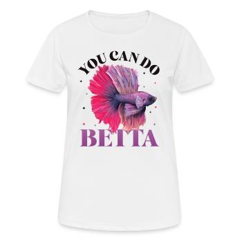 Détention de poisson betta - T-shirt respirant Femme - blanc - Devant - AI Model Female 172 dark (172cm)