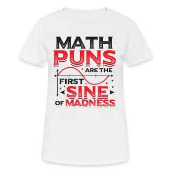 Professeur de mathématiques, étudiant en mathématiques, jeux de mots mathématiques - T-shirt respirant Femme - blanc - Devant - AI Model Female 172 dark (172cm)