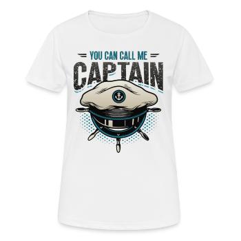 You can call me captain, boatman - Women's Breathable T-Shirt - white - Front - AI Model Female 172 dark (172cm)