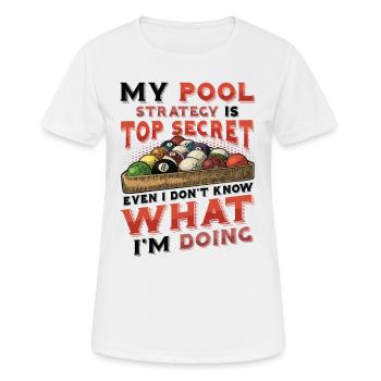 Funny pool player, billiards pool league - Women's Breathable T-Shirt - white - Front - AI Model Female 172 dark (172cm)