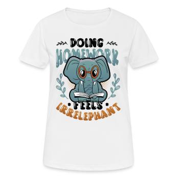 Hausaufgaben machen, fühlt sich nicht gut an - Frauen T-Shirt atmungsaktiv - Weiß - Vorne - AI Model Female 172 dark (172cm)